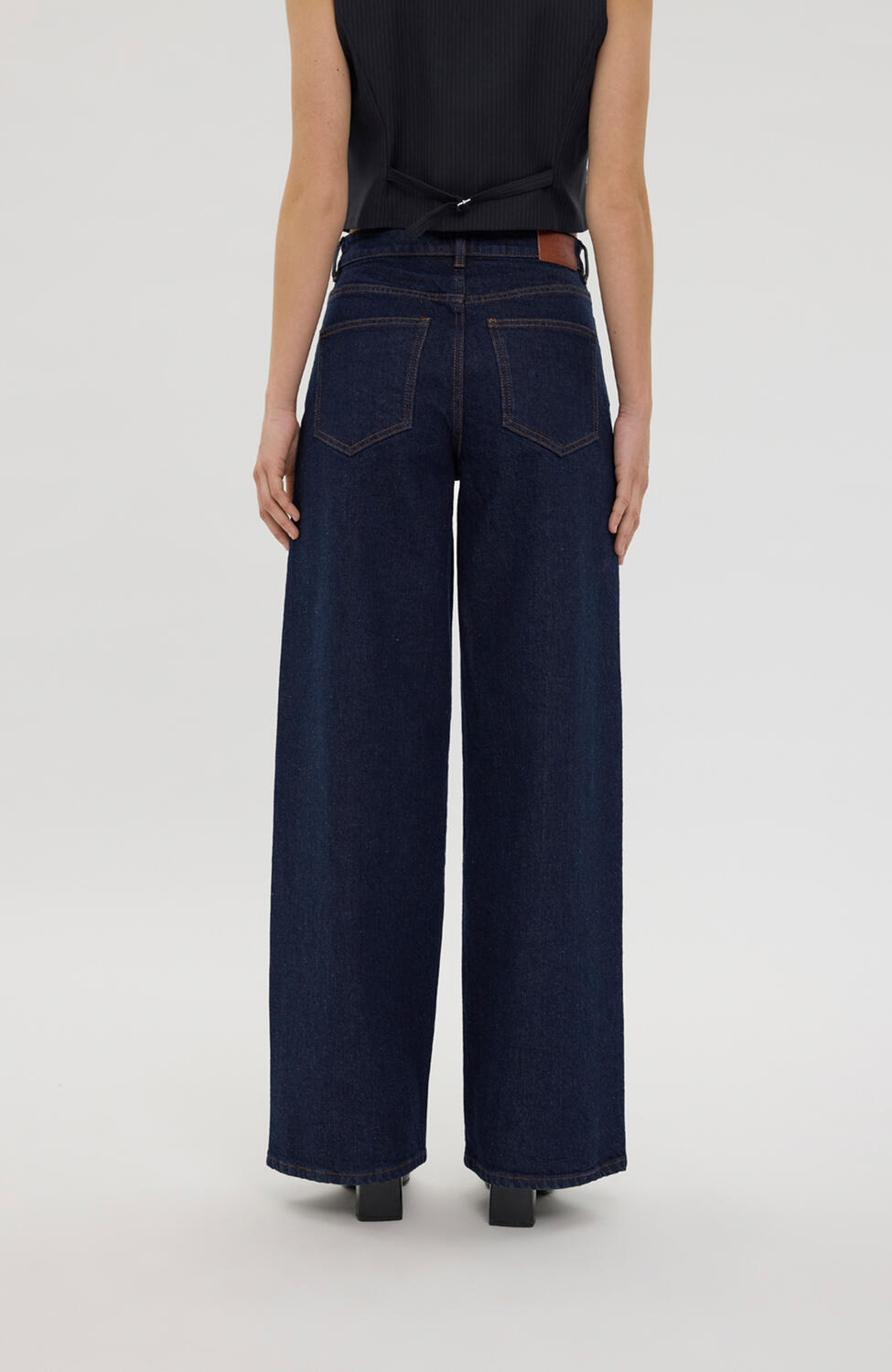 AbbyFV Long jeans - Dark Rinse Denim